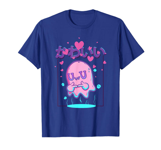 Kawaii Uwu Ghost Anime Japanese Manga Otaku Halloween T-Shirt