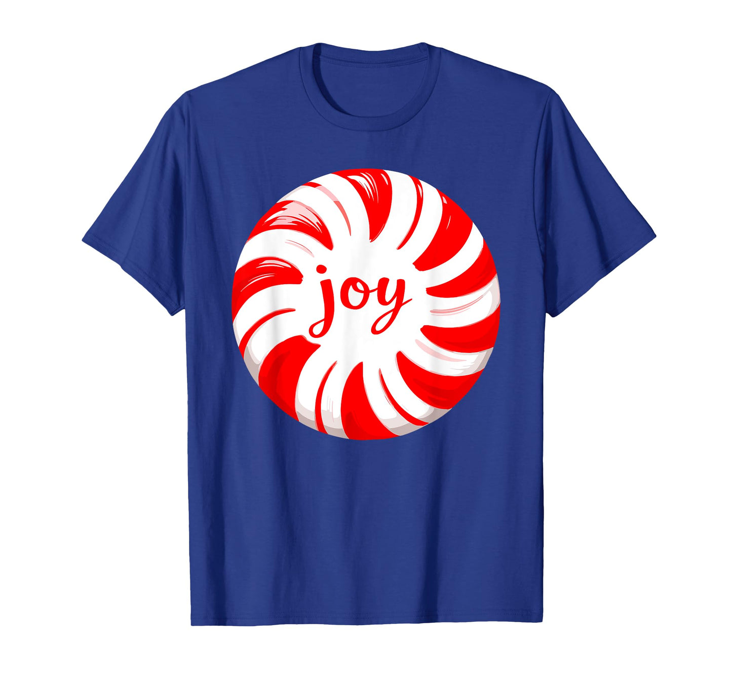 Peppermint Candy Cane Joy Merry Christmas Xmas Party Tee T-Shirt