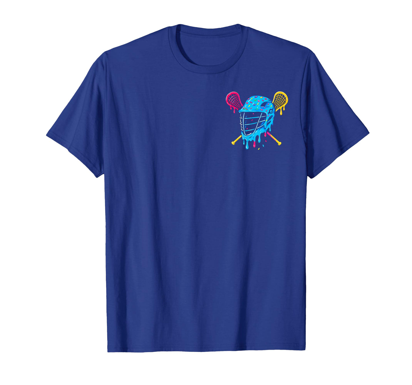 Lacrosse Ice Cream Drip Lax Boys Helmet Stick Youth (2Sides) T-Shirt
