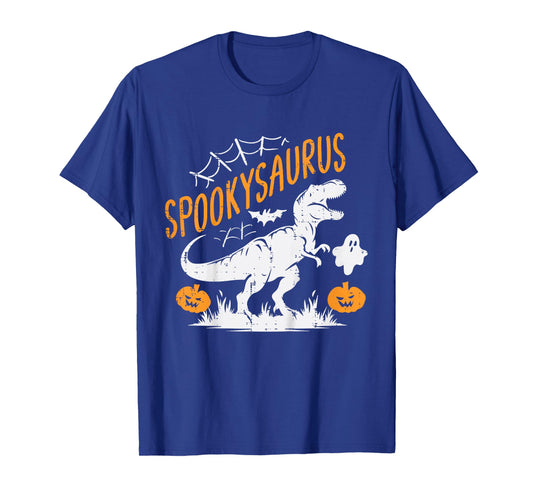 Kids Spookysaurus Dinosaur Dino Ghost Halloween Toddler Boys Kids T-Shirt