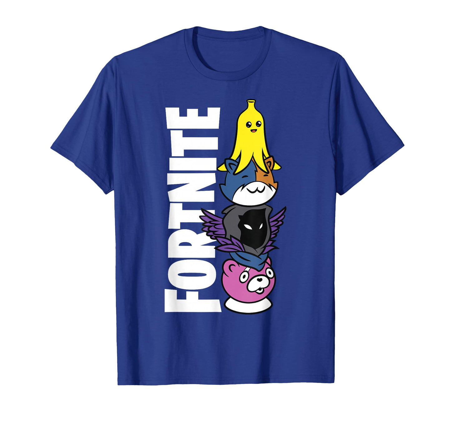 Fortnite Black Classic Fit Crew Neck T-Shirt - Adult Polyester & Cotton Short Sleeve