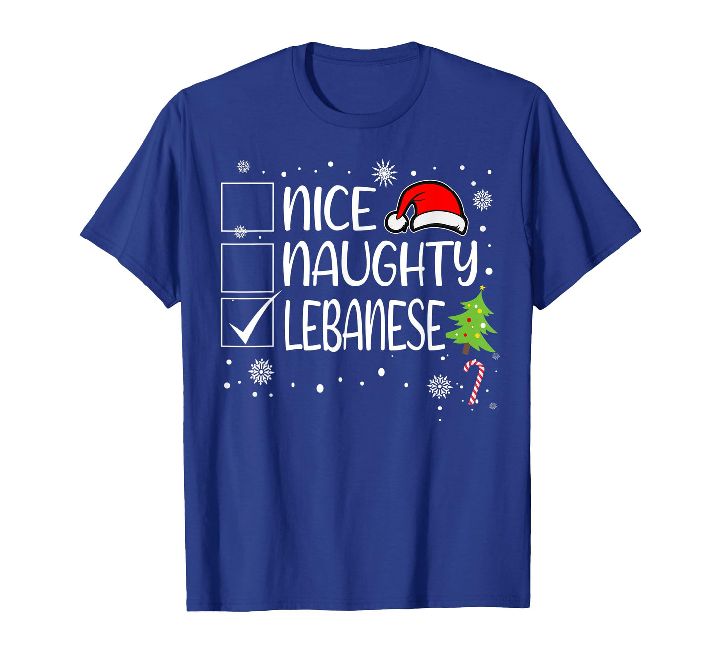 Nice Naughty Lebanese Christmas Naughty Family Group Xmas T-Shirt