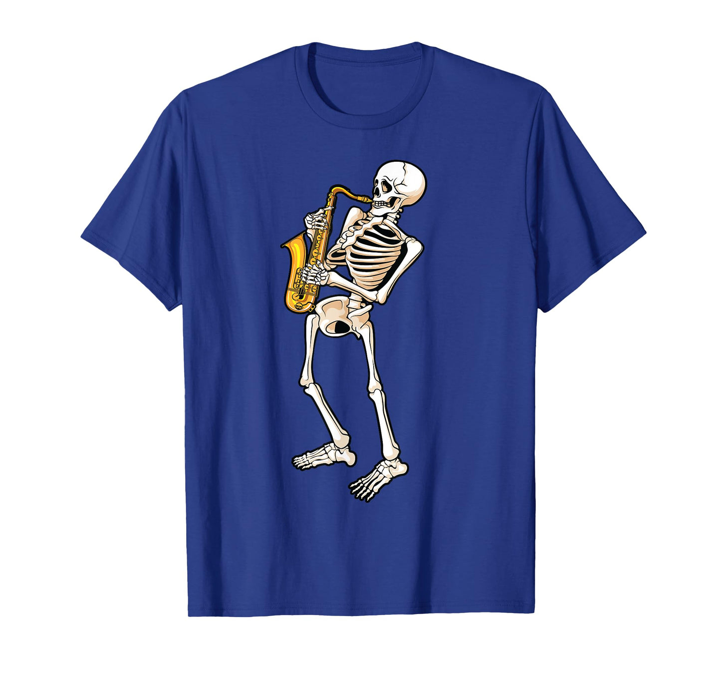 Funny Skeleton Saxophone Gift | Cute Halloween Costume Kids T-Shirt