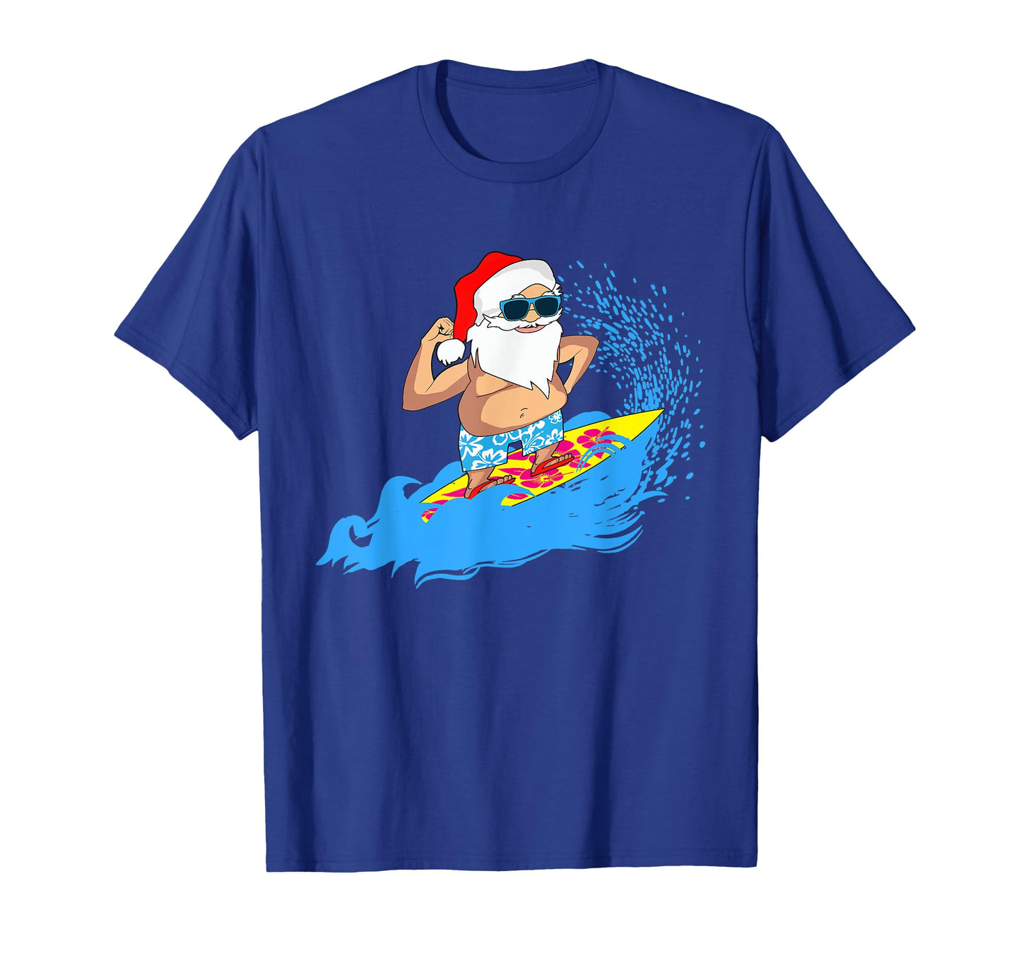 Christmas Santa Claus Hawaiian Surfing Summer Surf T-Shirt Men Women Kids T-Shirt