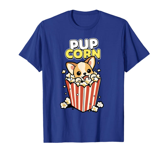 Pupcorn Dog in Popcorn Pun Cute Movie Snack Art T-Shirt