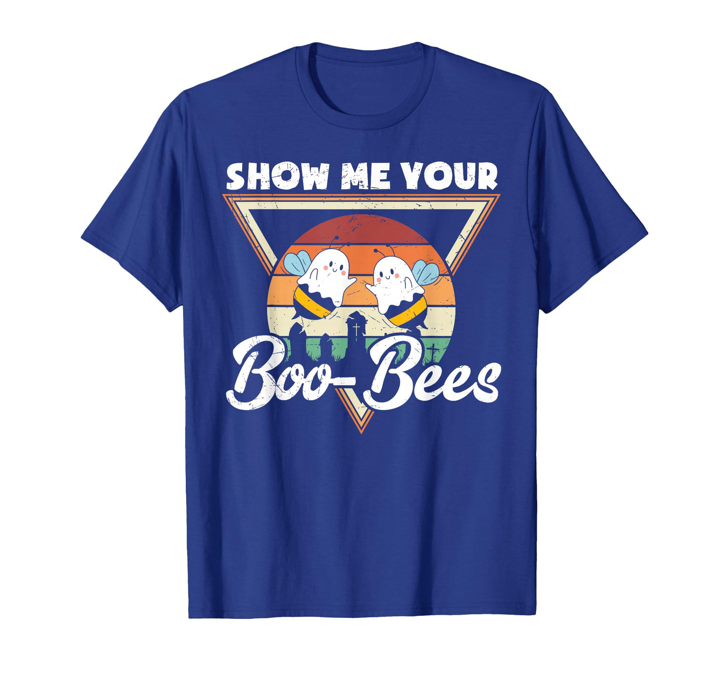 Show Me Your Boo-Bees Retro Funny Halloween Boo Bees T-Shirt