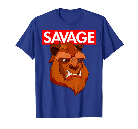 Disney Beauty & the Beast Savage Face Graphic T-Shirt T-Shirt