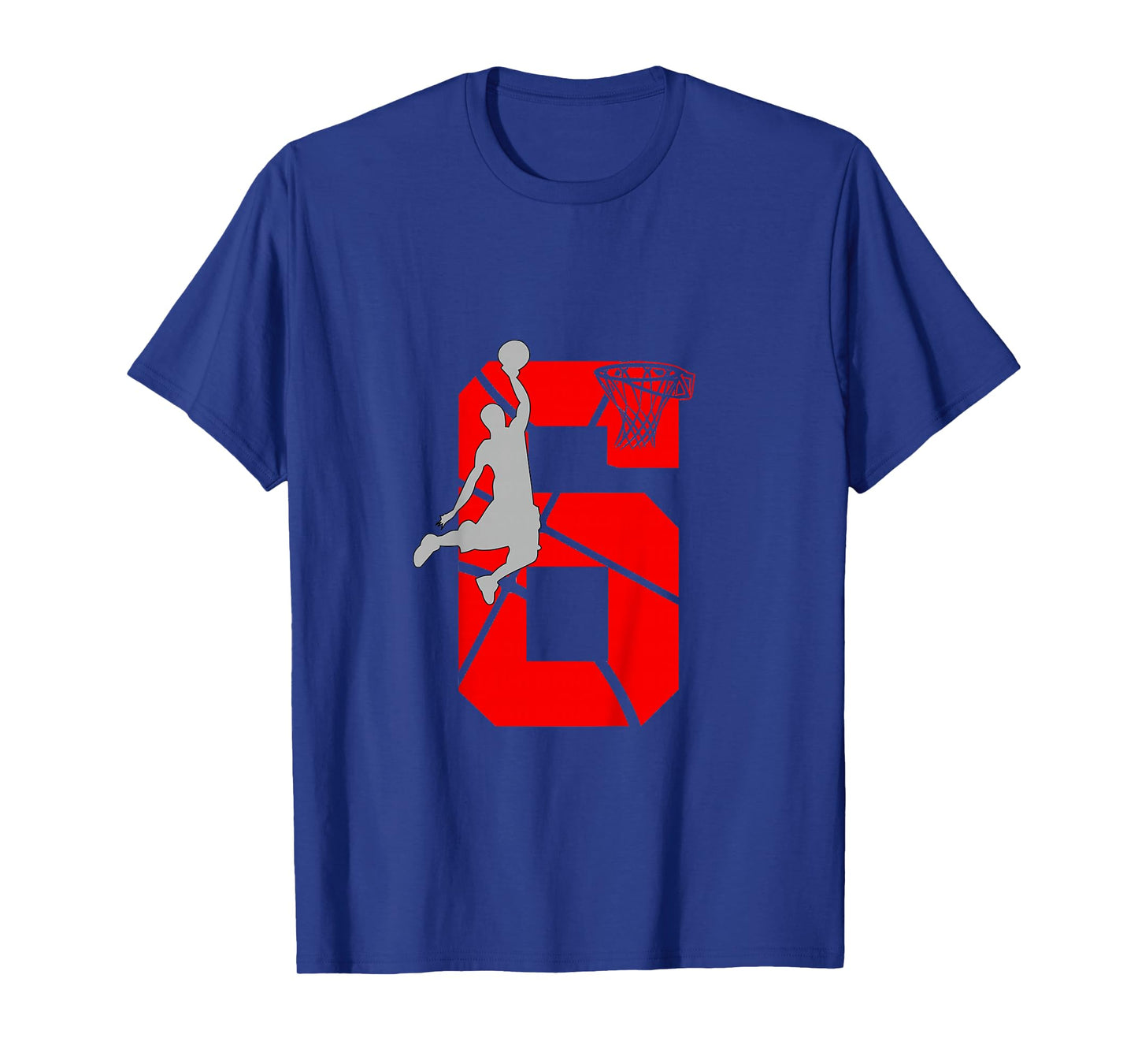 6 Year Old 6th Basketball Birthday PartyTheme Boys Girls T-Shirt