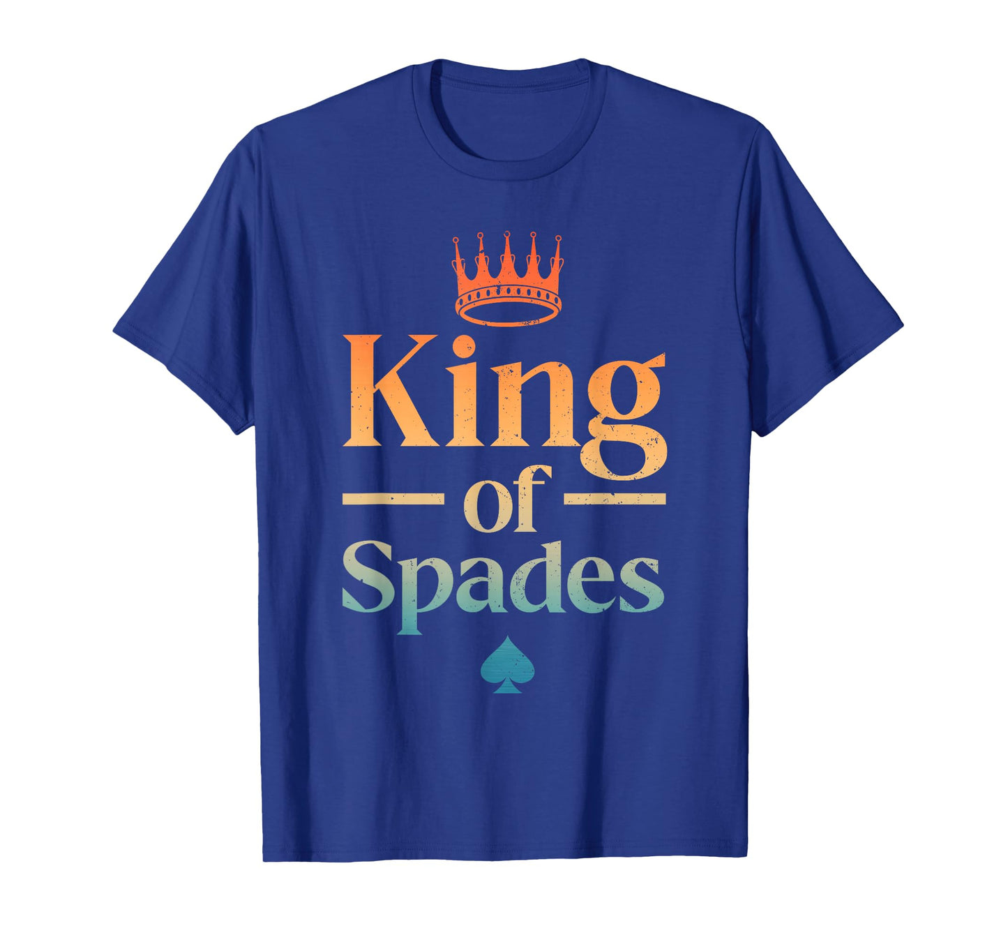 Cool King of Spades Art for Men Dad Card Game Spades Player T-Shirt