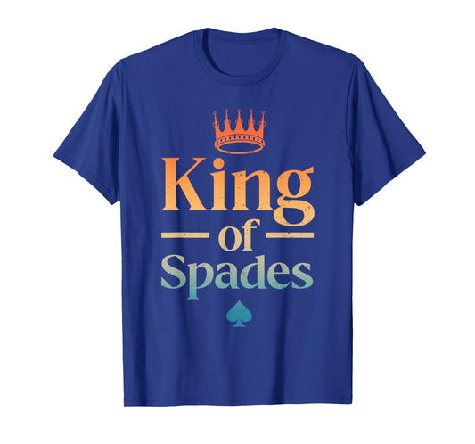 Cool King of Spades Art for Men Dad Card Game Spades Player T-Shirt
