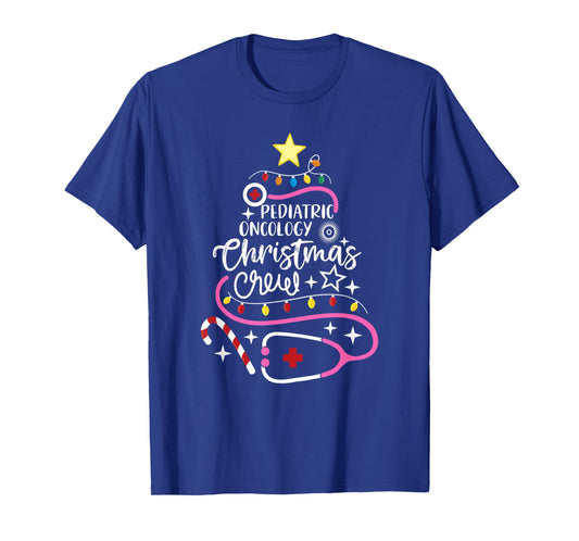 Pediatric Oncology Christmas Crew Tech Hem/Onc Nurse T-Shirt