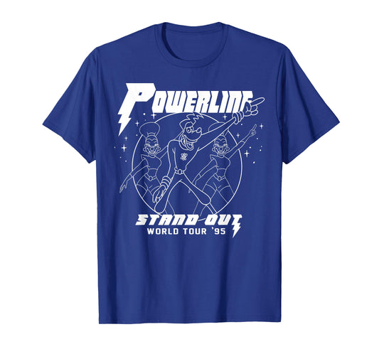 Disney A Goofy Movie Powerline World Tour Outline Poster T-Shirt
