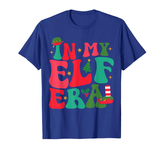 In My Elf Era Groovy Xmas Funny Women Christmas Elf T-Shirt