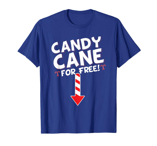 Mens Inappropriate Candy Cane Adult Humor Christmas T-Shirt
