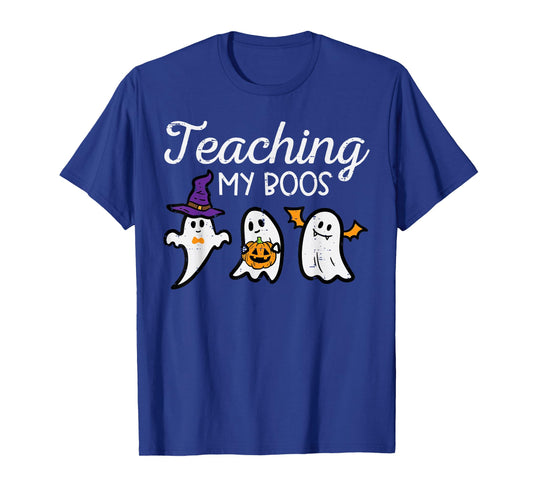 Halloween Ghost Teachers Teaching My Boos Costume Women Men T-Shirt