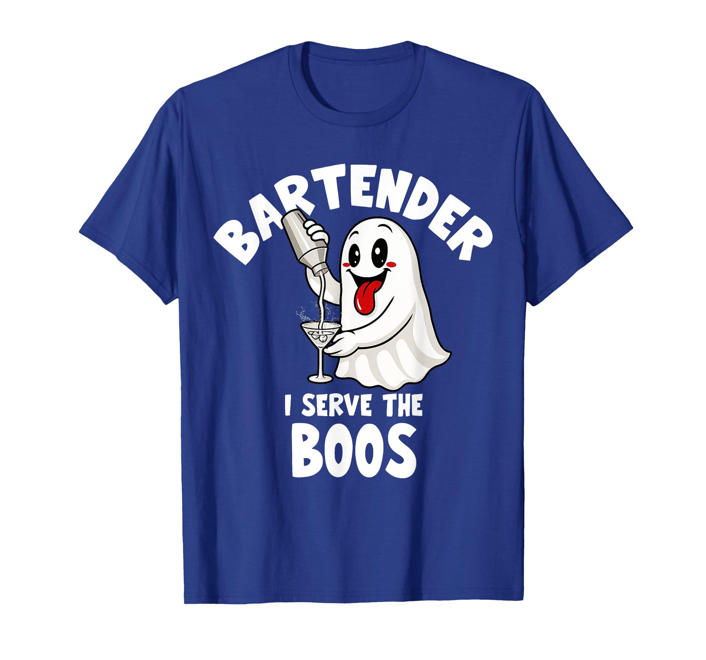 Bartender Halloween Costume I Serve The Boos Men Women T-Shirt