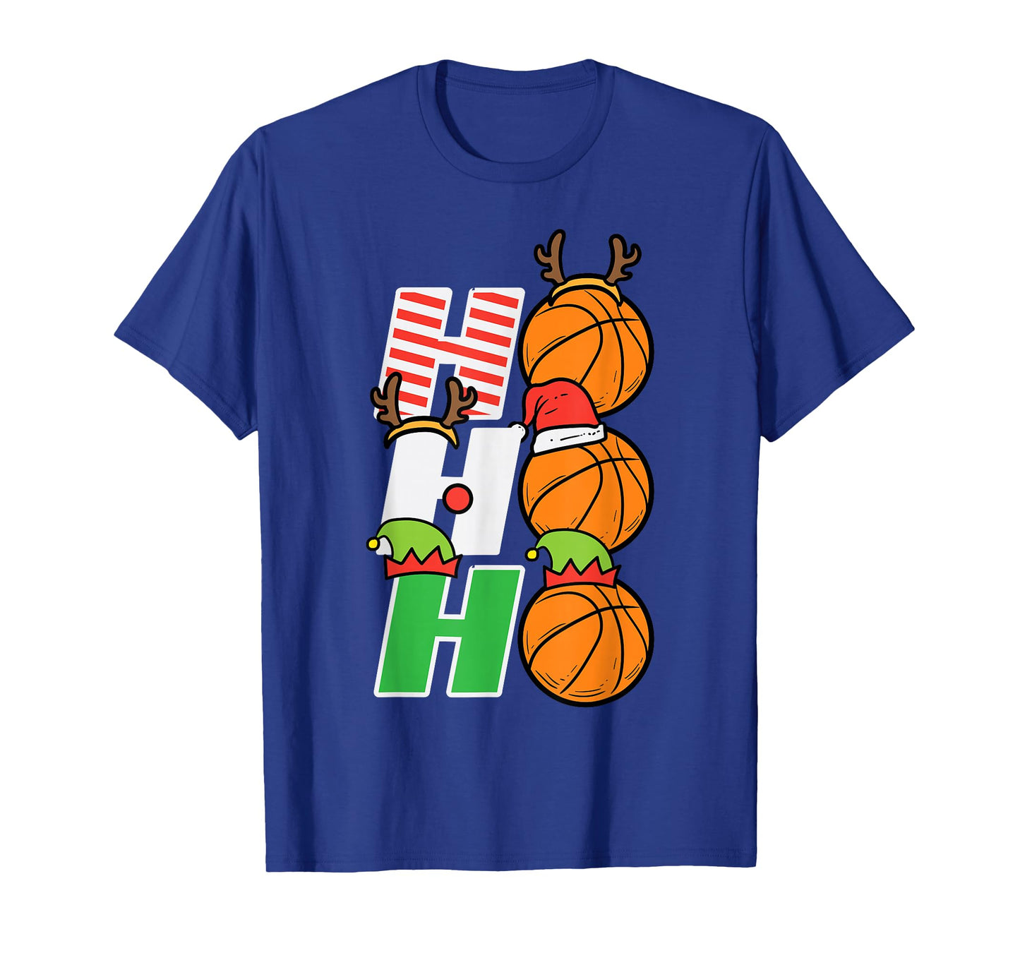 Christmas Basketball Ho Ho Ho Xmas Sports Men Boys Kids T-Shirt