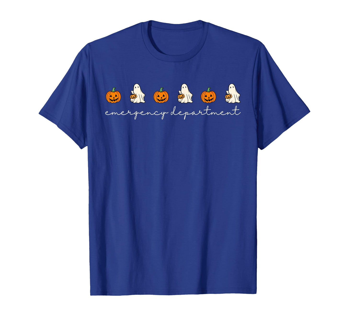 Emergency Department Ghost Pumpkin Halloween Medical Doctor T-Shirt