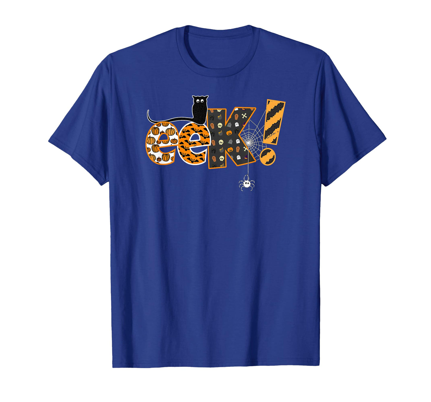 Boo Halloween EEK! Design with Funny Cat and Spider T-Shirt