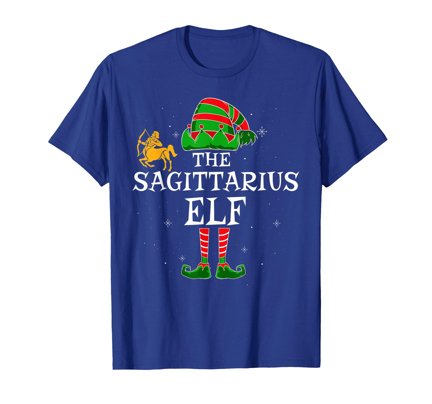Sagittarius Elf Group Matching Family Christmas Zodiac Sign T-Shirt