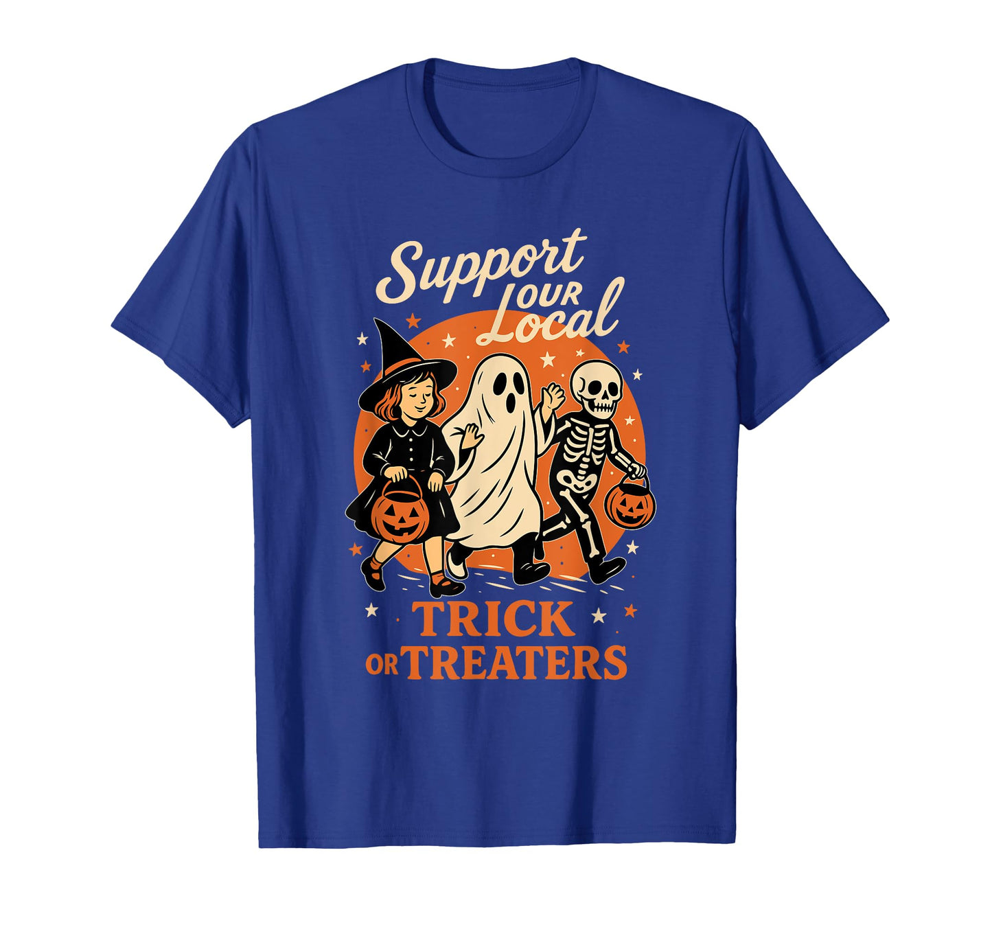 Retro Support Your Local Trick or Treaters Halloween Costume T-Shirt