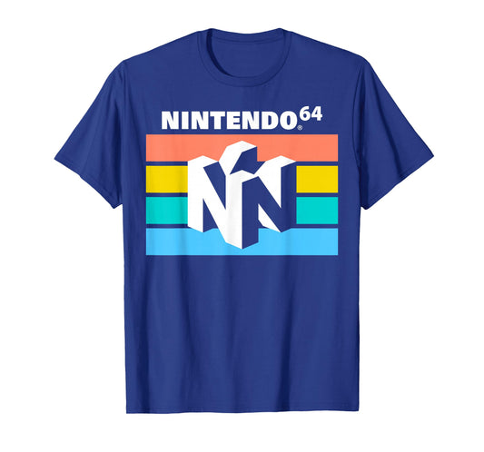 Nintendo Classic 64 Striped Logo T-Shirt