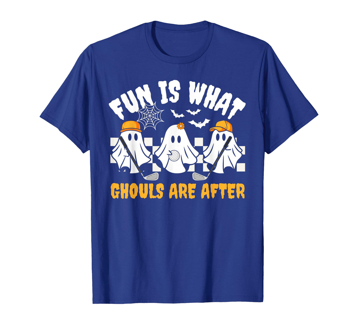 Ghost Golf Ball Player Funny Halloween Costume For Men Women T-Shirt