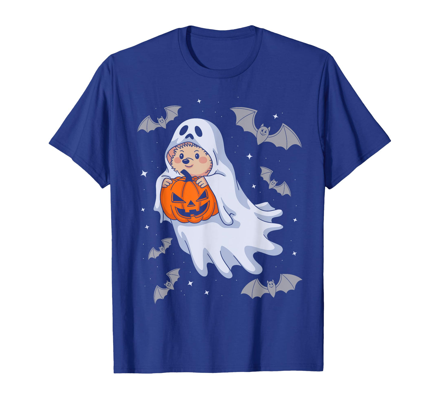 Funny Ghost Hedgehog Lovers Spooky Halloween Pumpkin Costume T-Shirt