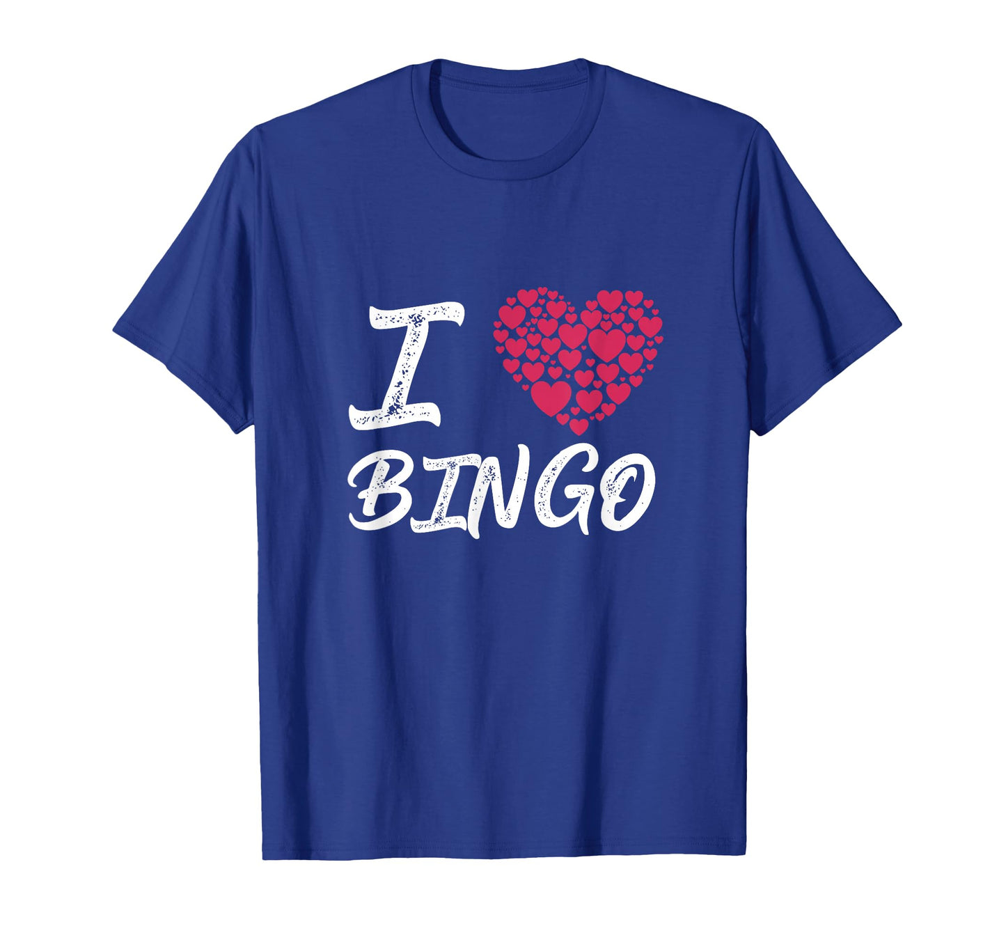 I Love Bingo Heart Player Gambling Lottery Game T-Shirt