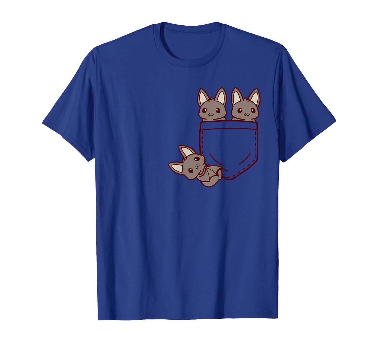 for Bat Lovers Cute Kawaii Baby Bat in Pocket T-Shirt