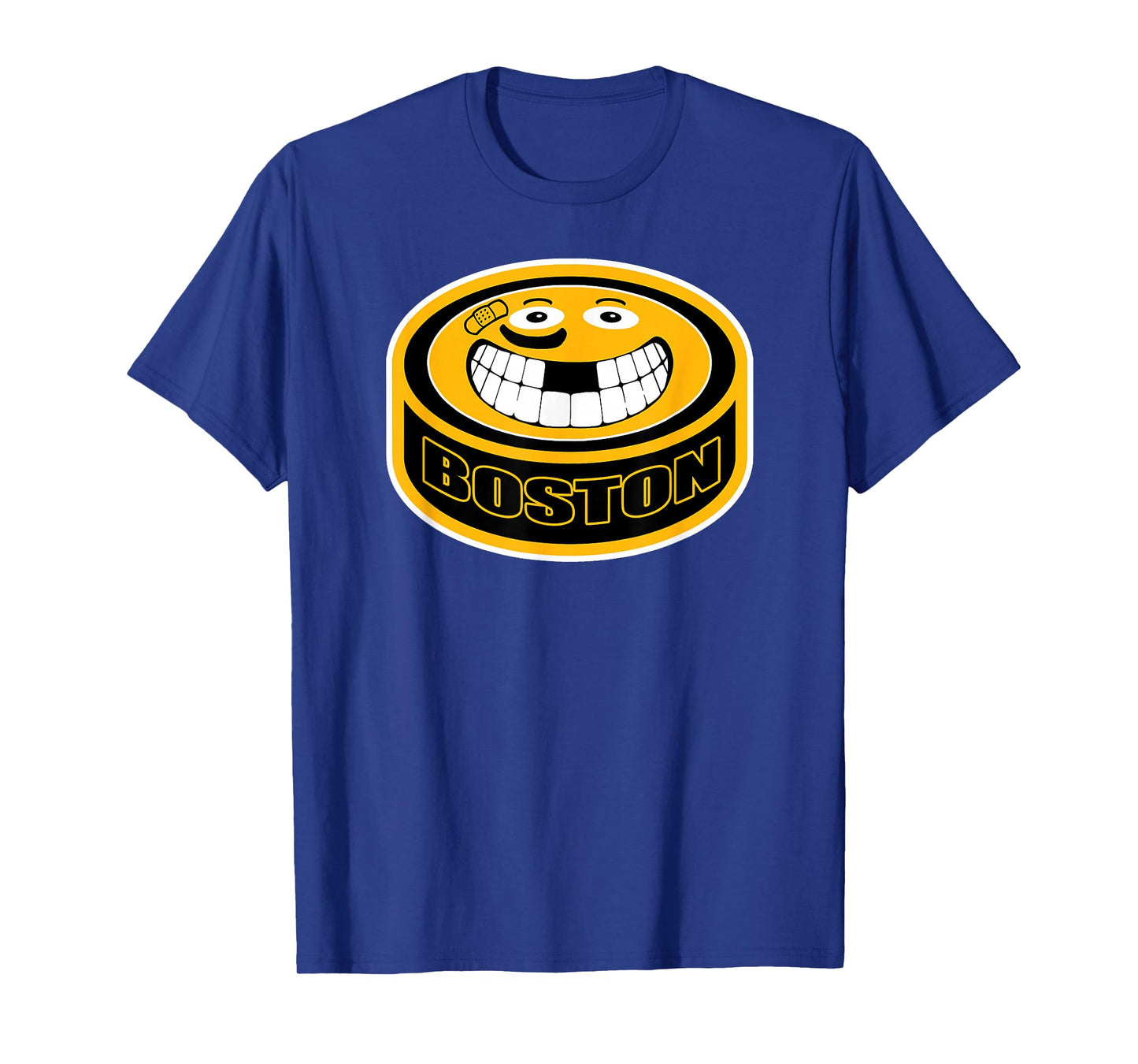 Hockey Boston Mass. Funny Kid Adult Puck Smile Face Gift T-Shirt