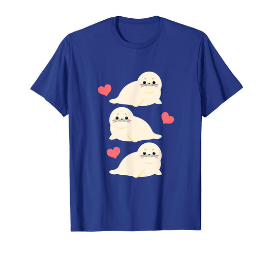 Sea Lions Make Me Happy T-Shirt Gift for Harp Seal Lover Tee T-Shirt