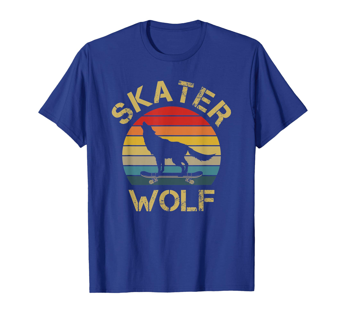 I Like Wolf Skateboard Skater Wolf Skating Wolves Lover Cute T-Shirt