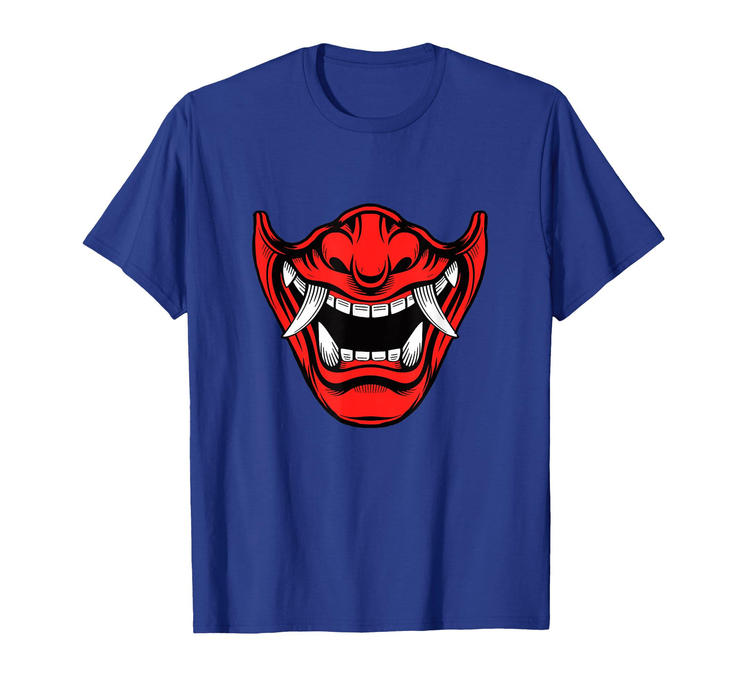 Red Oni Mask with Menacing Smile T-Shirt