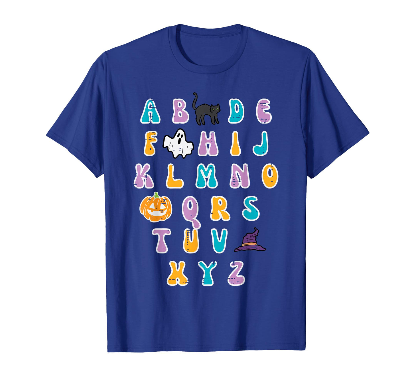 Halloween ABC Alphabet Cute Costume Teacher Women Girls Kids T-Shirt