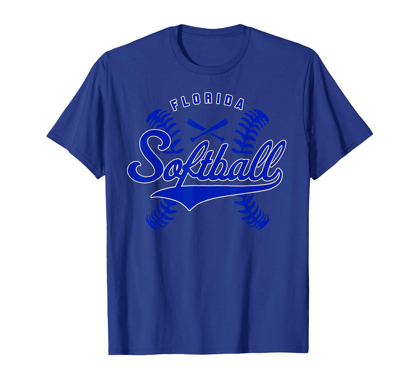 Florida Softball Vintage Mens Kids Team Retro Softball Fan T-Shirt