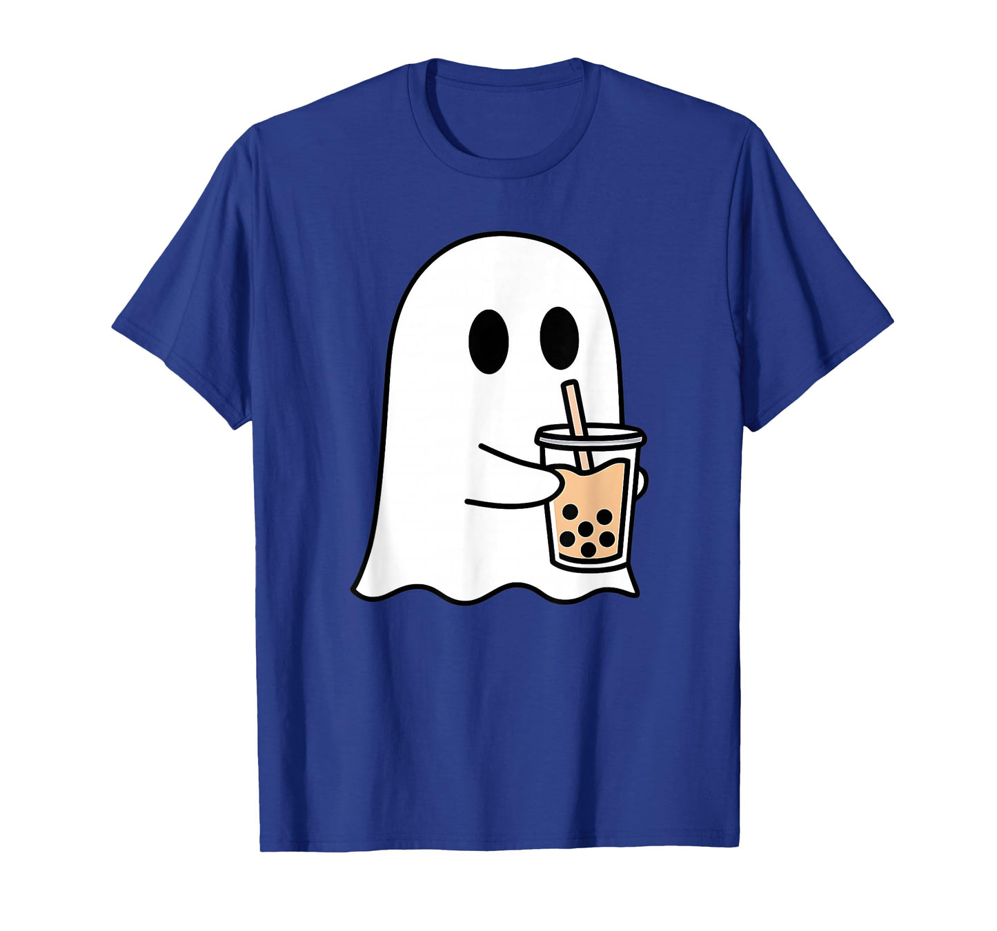 Spooky Ghost Drinking Boba Tea Halloween Costume Boba Tea T-Shirt