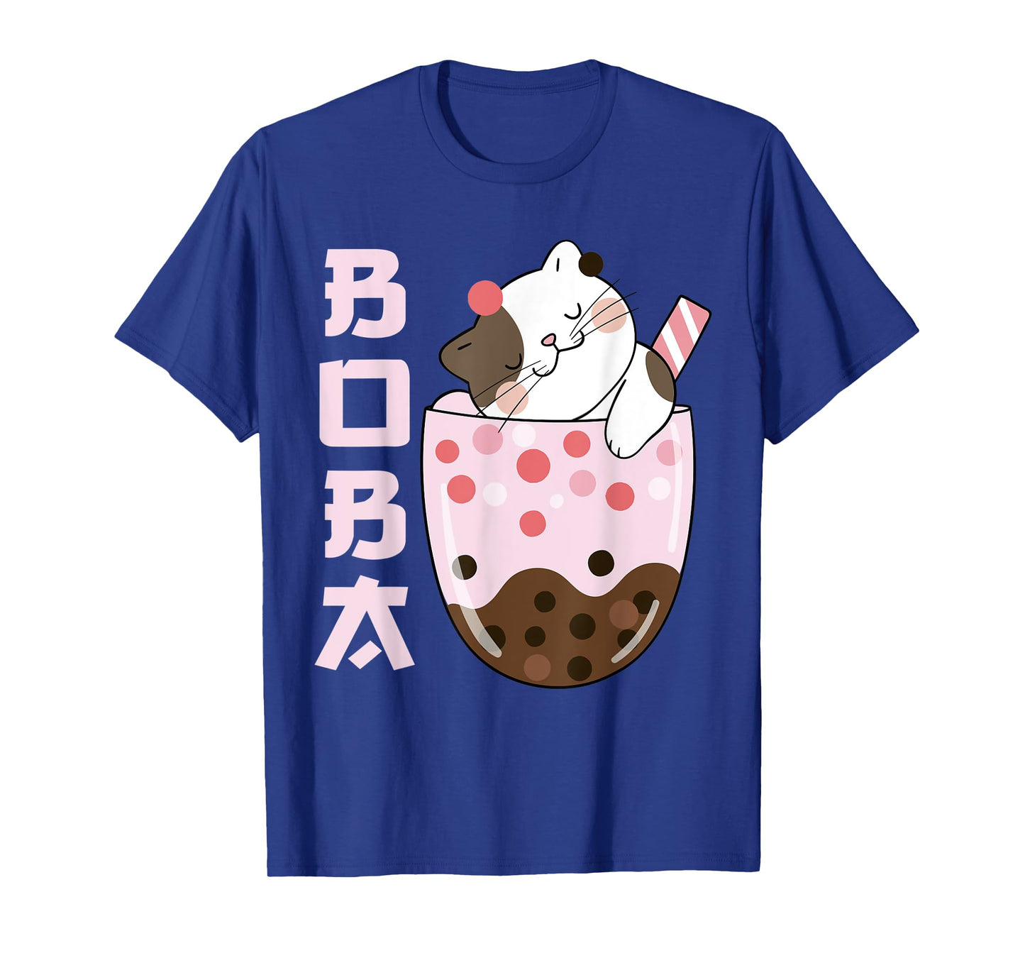 Kawaii Cat Bubble Boba Milk Ice Tea Lover Design Cute Anime Men Women Kids T-Shirt