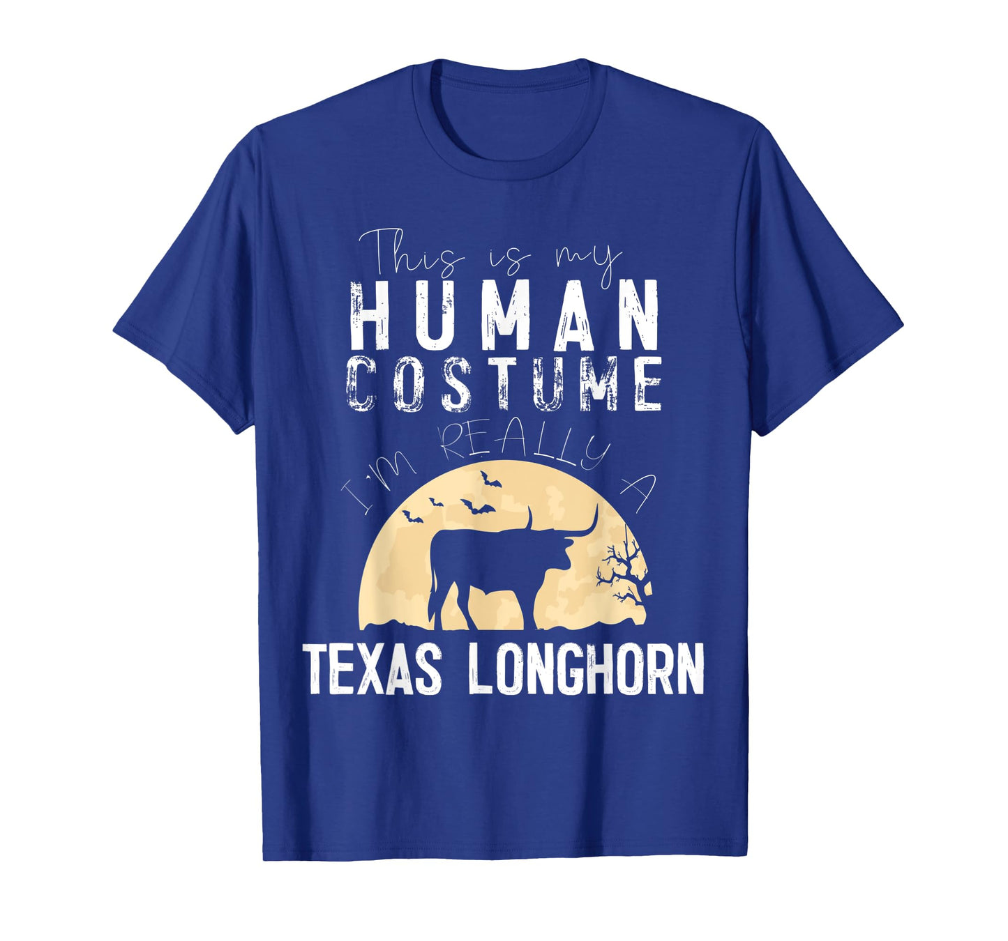 Halloween Human Costume Texas Longhorn Creepy Horror T-Shirt