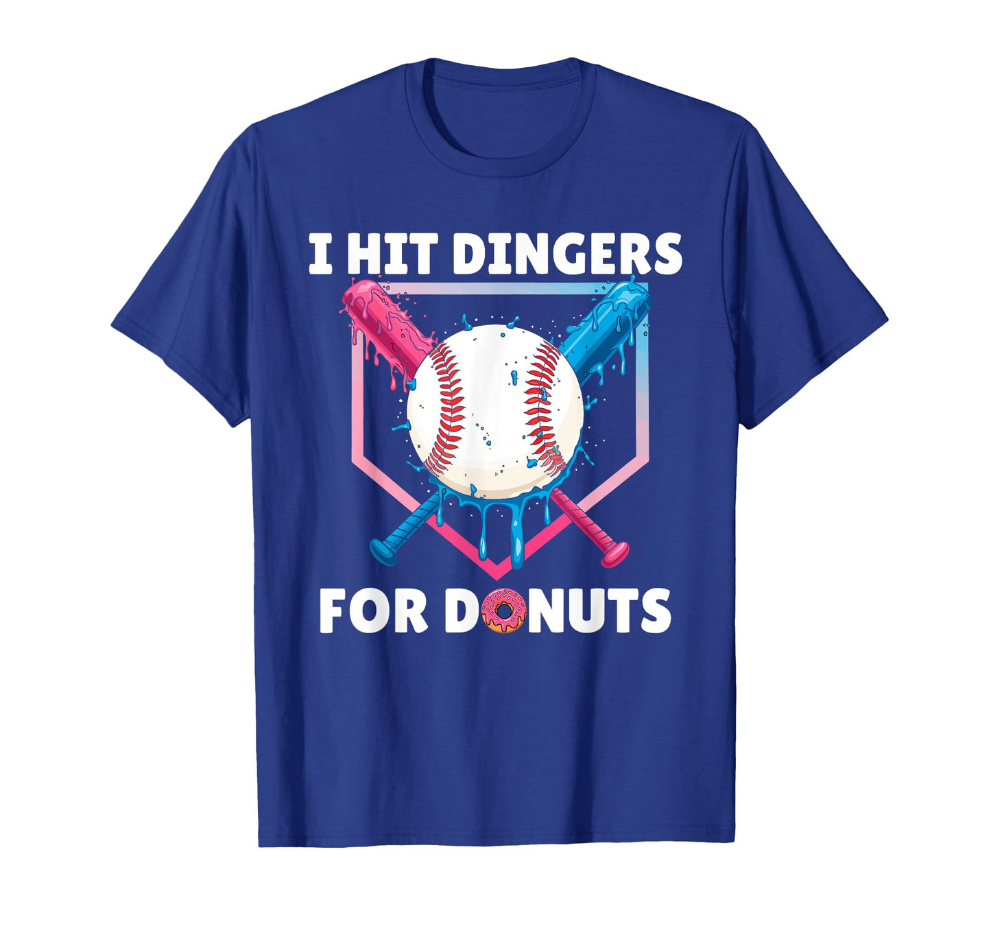 Baseball I Hit Dingers For Donuts Funny Donuts And Dingers T-Shirt