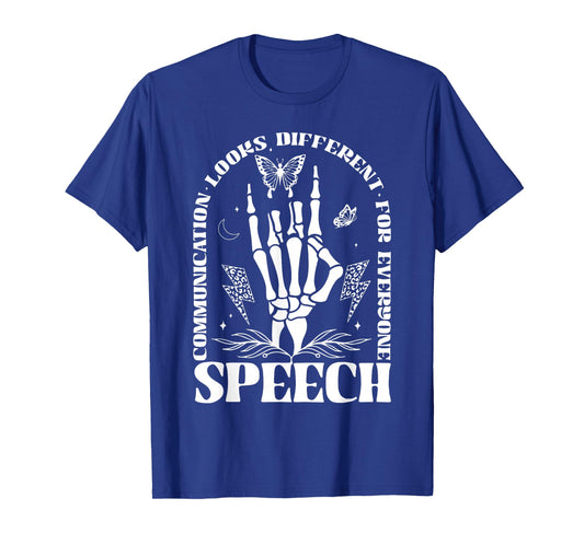 Speech Language Pathologist Skeleton Hand SLP Speech Therapy T-Shirt