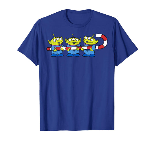 Disney Pixar Toy Story Aliens Candy Cane Holiday T-Shirt