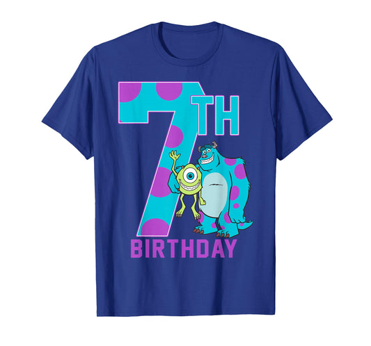 Disney Pixar Monsters Inc. Mike & Sully Happy 7th Birthday T-Shirt