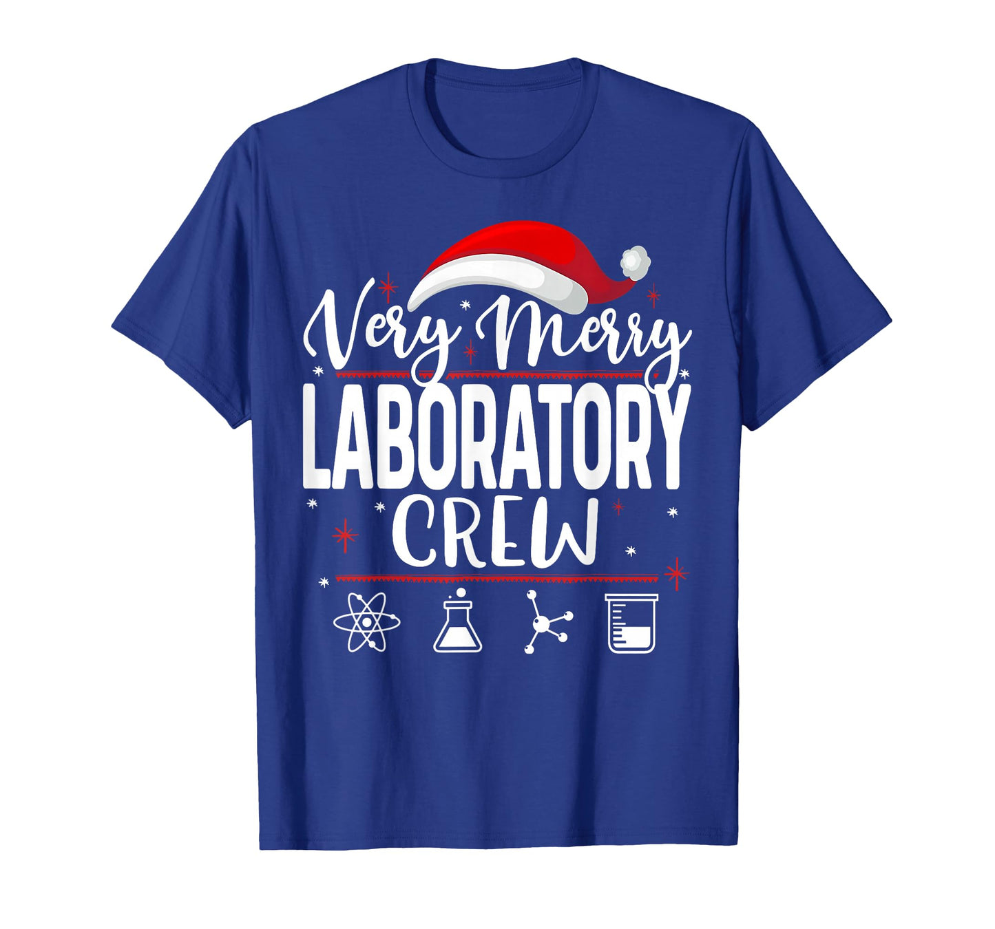 Very Merry Laboratory Crew Christmas Lab Technician Med Xmas T-Shirt