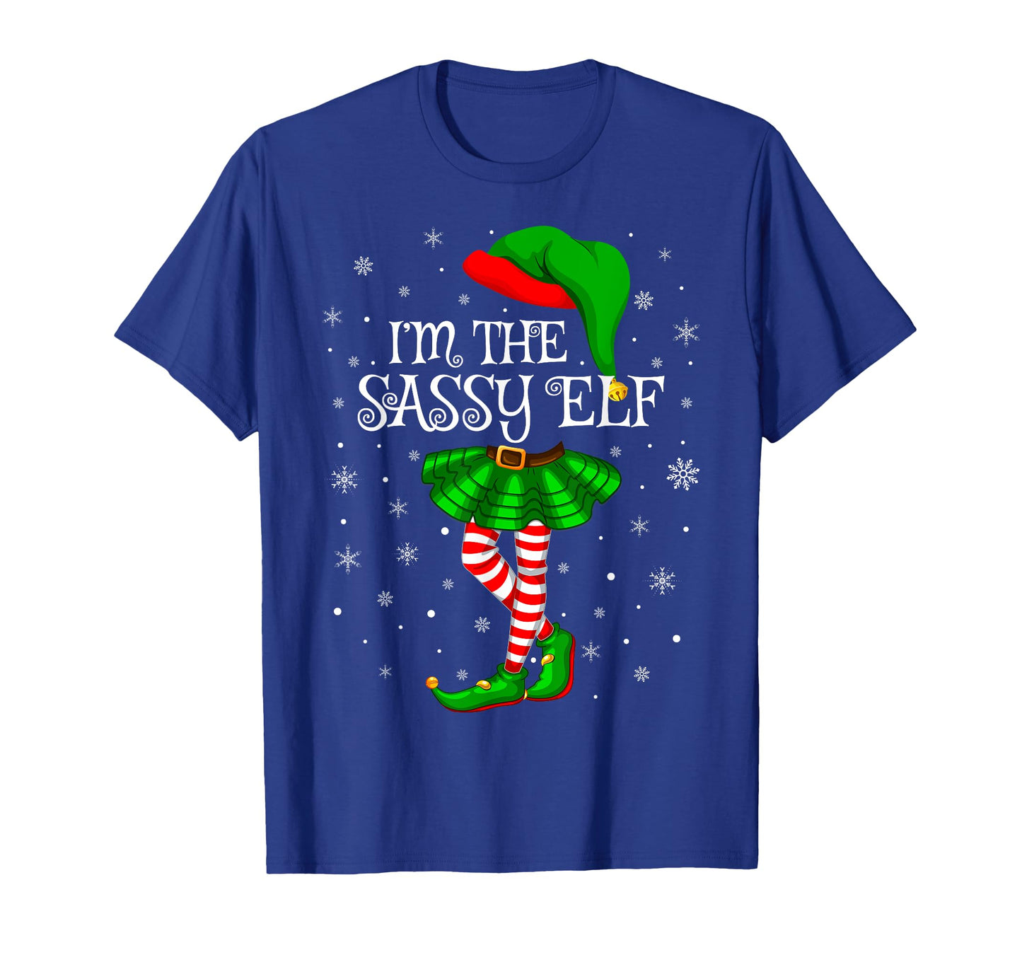 Family Matching Women Girls I'm The Sassy Elf Christmas T-Shirt
