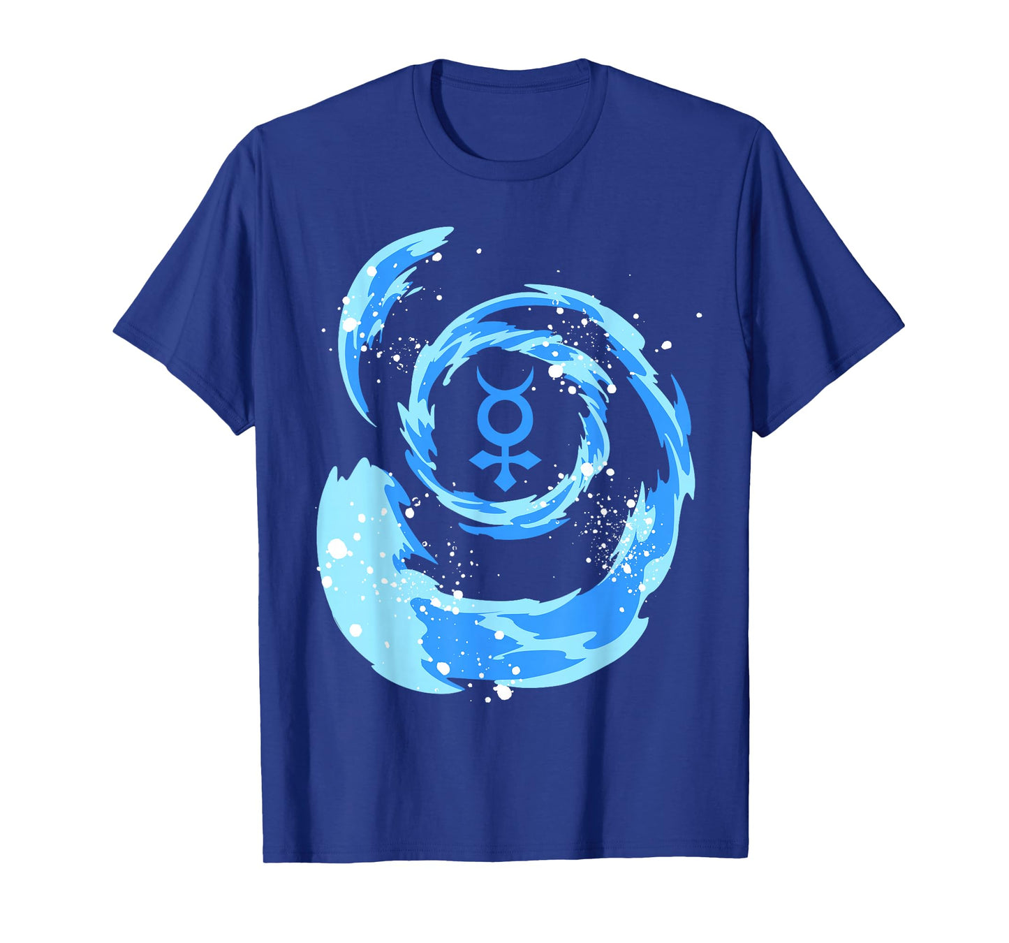 Sailor Anime Water Tsunami Mercury Star Symbol H2O Kawaii T-Shirt