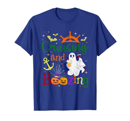 Cruising And Boozing Halloween Spooky Ghost Cruise Squad T-Shirt