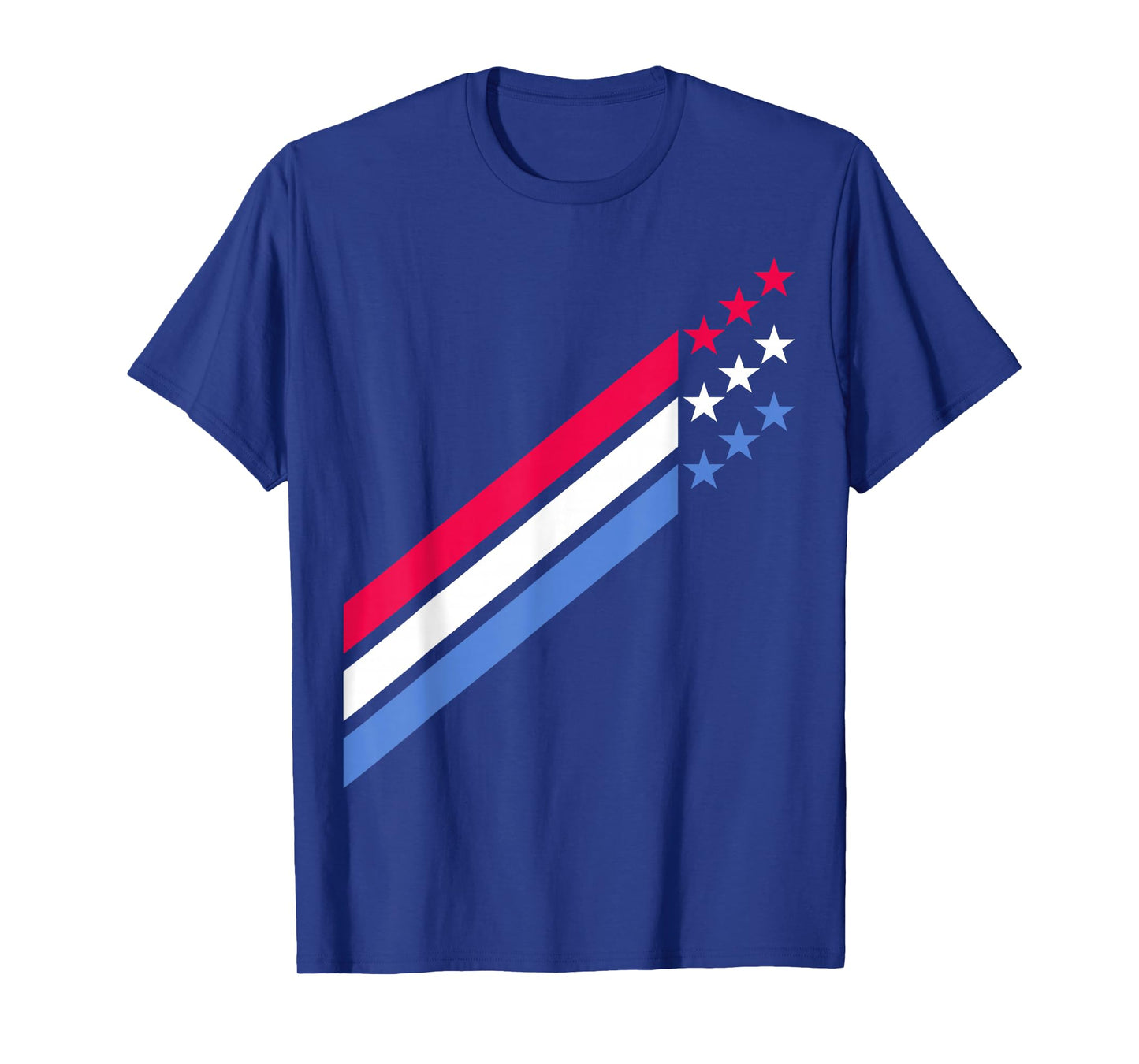 USA American Patriotic Red White Blue Stars & Stripes Sports T-Shirt