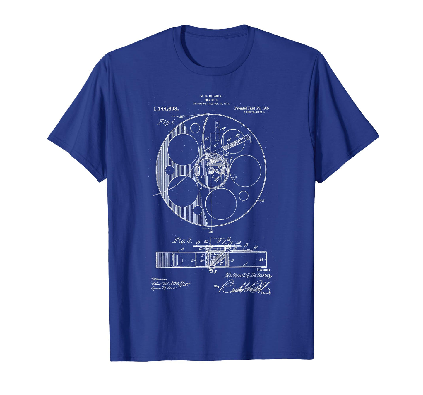 Film Roll Patent Vintage Retro Filmmaker Gift Film T-Shirt