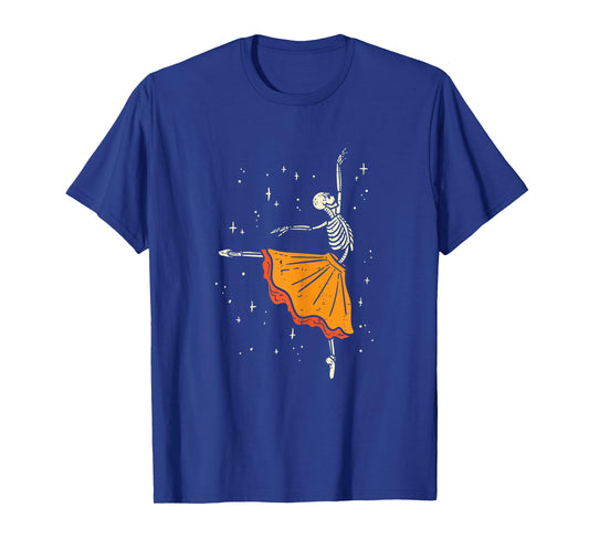 Dancing Skeleton Ballerina Ballet Dance Halloween Girl Women T-Shirt